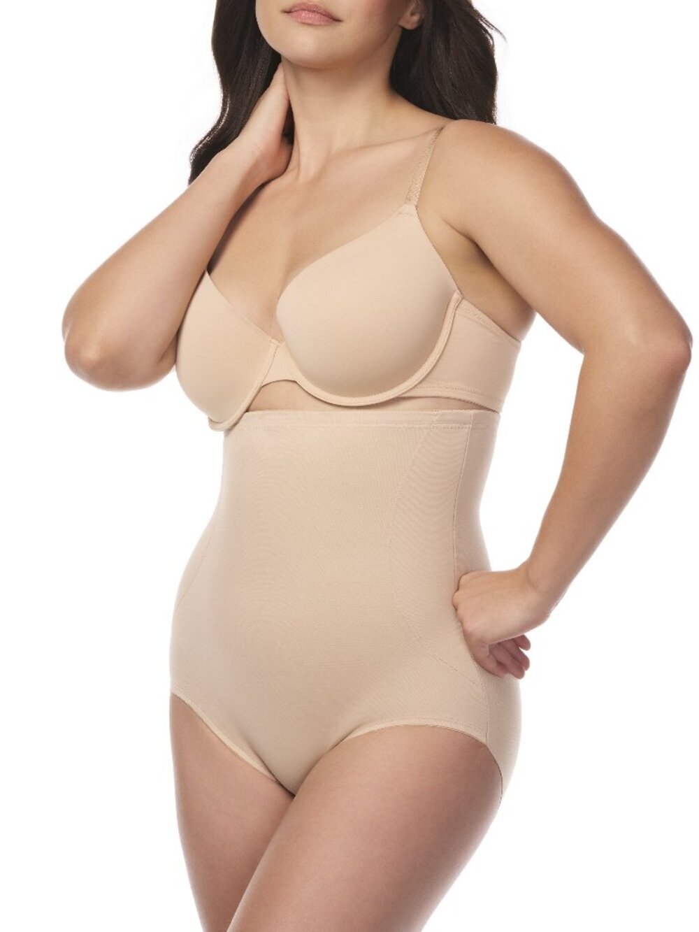 Cupid Intimates Shape Away® High-Waist Shaping Brief - Warm Beige